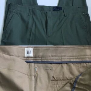 Bundle Gap Slim Crop Olive Green and Khaki Pants Sz 20